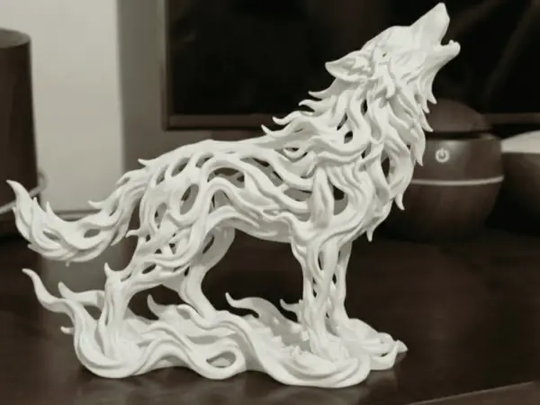 Spirit of the Wild - Howling Flame Wolf Sculpture