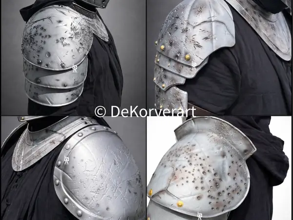 Medieval damaged shoulder Armor 