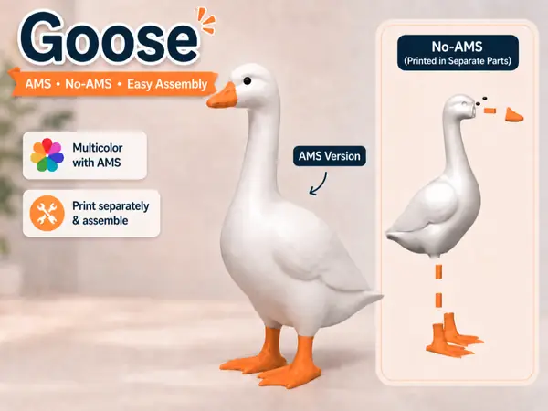 Goose  AMS & No-AMS Decor Design Toy Animal duck
