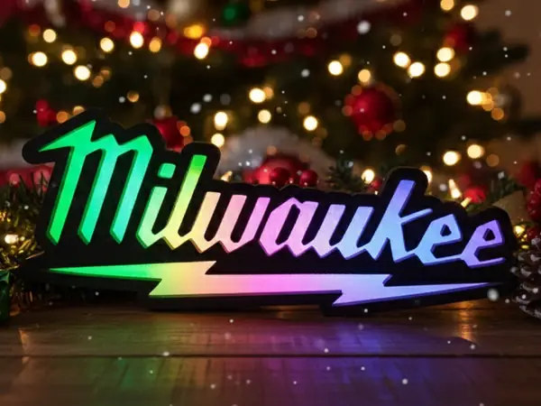Milwaukee LEDSign Illuminated Logo with RGB Effect