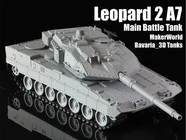 Leopard 2 A7 Main Battle Tank Movable Cannon 1/35