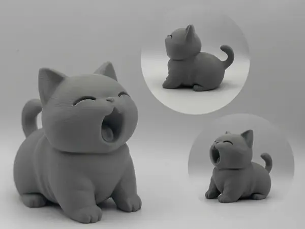 Yawning Cat – Chubby Chibi Figurine