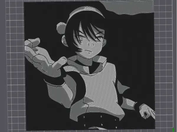 Toph avatar blanco y negro para AMS