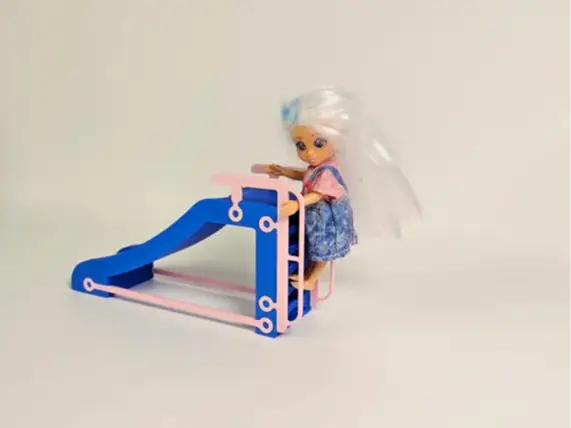 1:6 Scale Dollhouse Playground Slide Toy