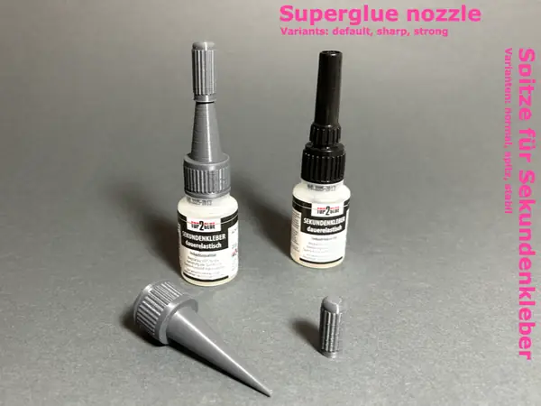 Spitze und Kappe für Sekundenkleber