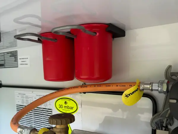 Gasflaschen Kappen Halter zum Verschrauben