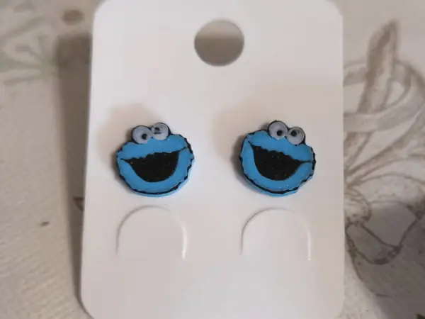 Pendientes de Boton Monstruo de las galletas