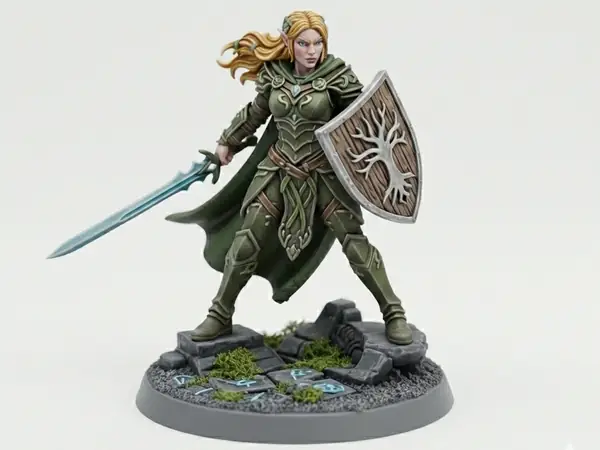 Elf Druid/Ranger Female D&D Miniature (43mm)