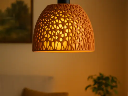 Organic Light Shade  3D Printed Lamp Shade  NO AMS