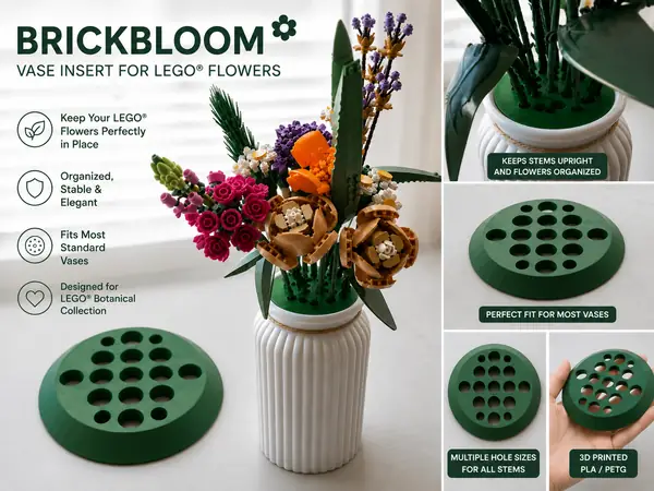 BrickBloom – Flower Vase Organizer Insert