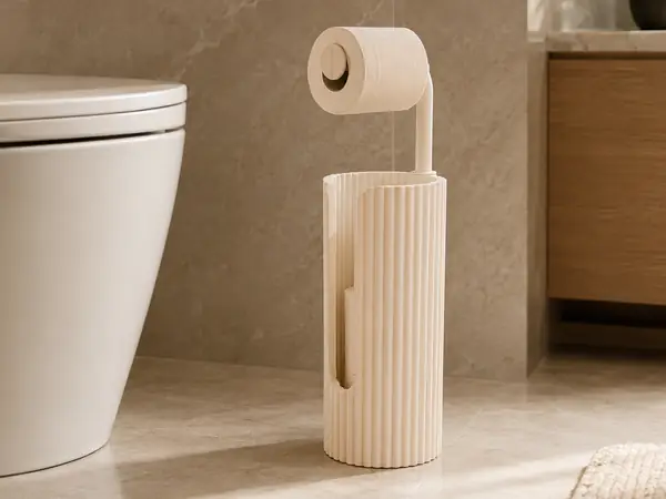 Modern Toilet Paper Holder & Storage Stand