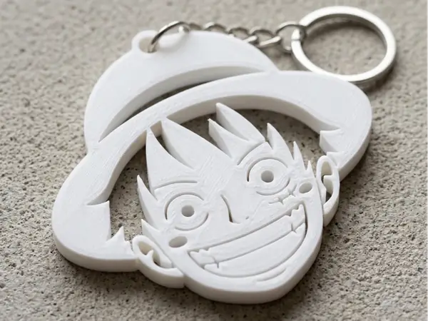 Monkey D. Luffy Minimalist Silhouette Keychain 