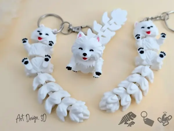 Flexi Long Tail Samoyed Dog  - Strong Joints