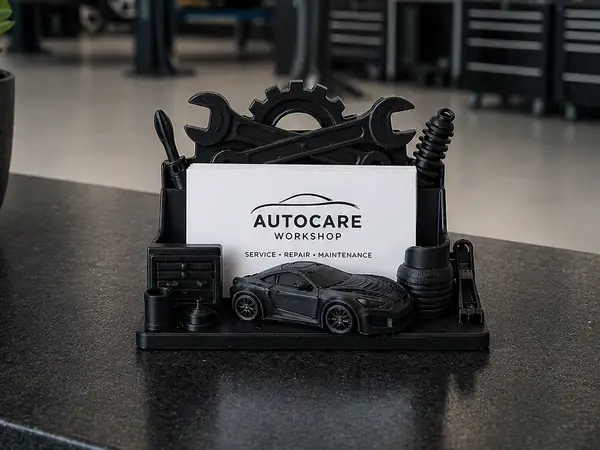Business Card Holder - Car Mechanic