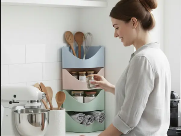 Modular Corner Organizer  Bathroom  Kitchen Office