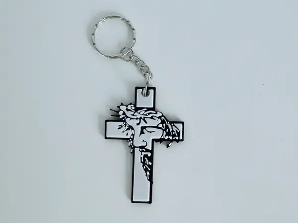 Jesus Cross Keychain – Christian Crucifix 3D