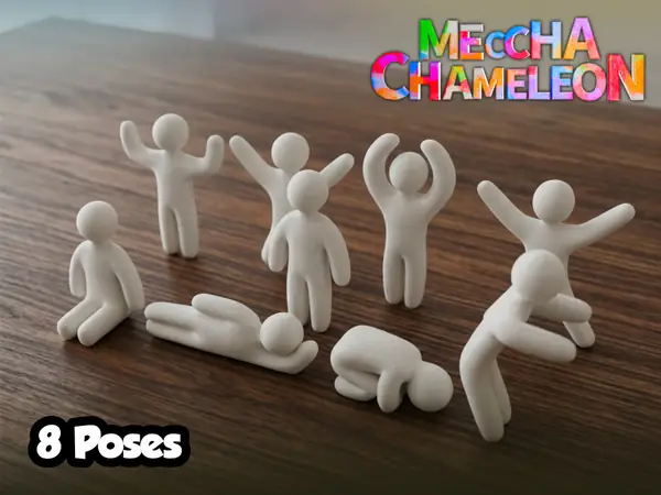 Mecha Chameleon game characters – 8 poses + idle