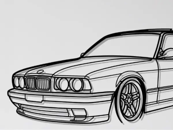 Silhouette M5 E34 100cm de large