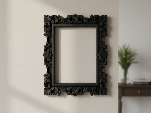 Cadre mural baroque rectangulaire