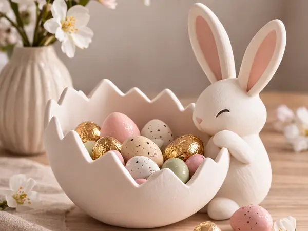 Bunny Eggshell Bowl – Easter Decor