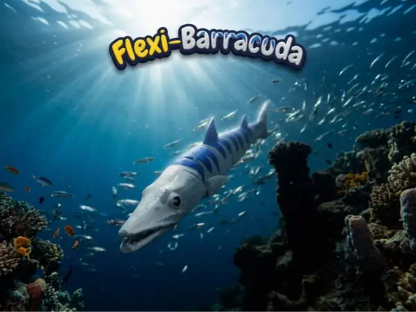 Flexi-Barracuda –  Fidget Toy - Print-in-Place