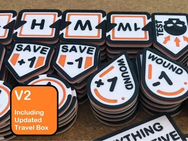 Improved Hammer of War Reminder Tokens -Incl. Box