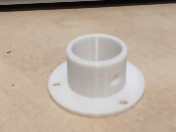Držák šatní tyče s přírubou, průměr 25mm