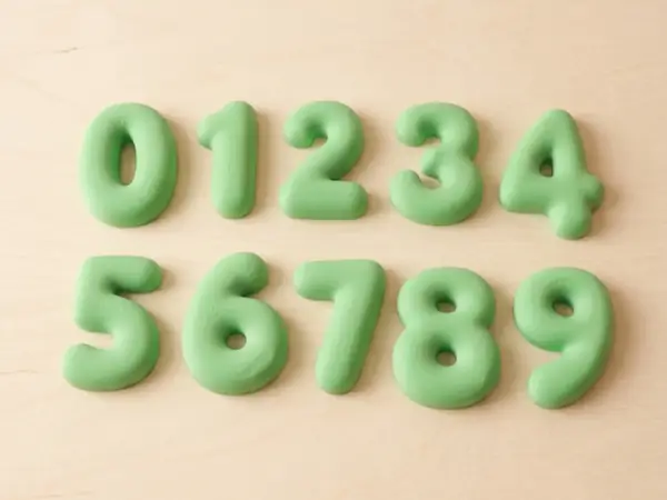 Funky Bubble Numbers 0 to 9