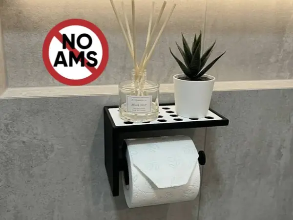 HexaRoll Modern Toilet Paper Holder & Shelf NO AMS
