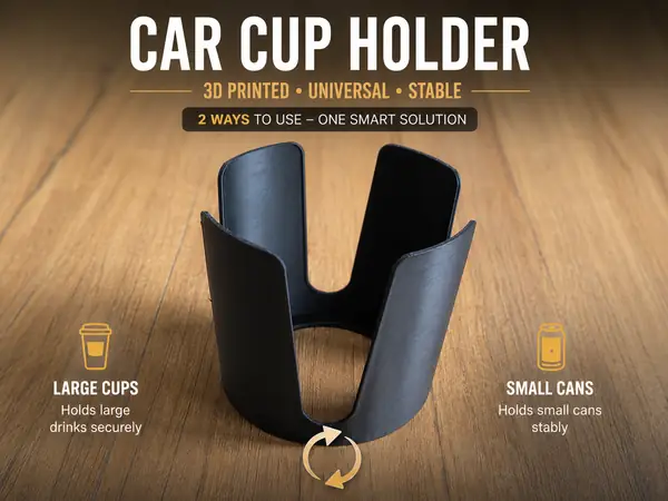 2-in-1 Car Cup Holder - Stabilizer