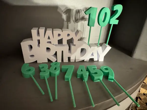 Happy Birthday Tischdeko Schriftzug