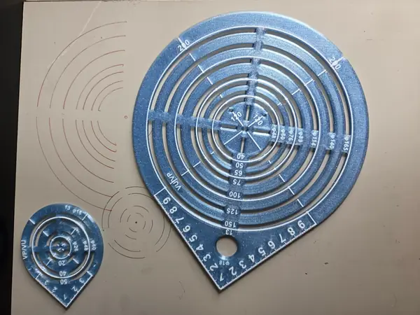 Drain Pipe Hole Marking Template (JIS VP/VU)