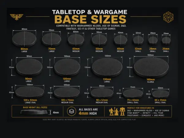 Base for Tabletop Miniatures all sizes