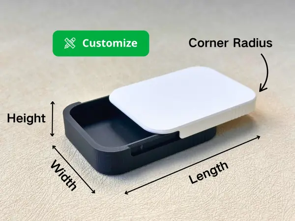 Customizable Sliding Lid Box (Parametric Box)