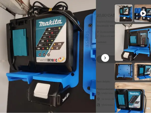Wall organizer for Makita Charguer and battery