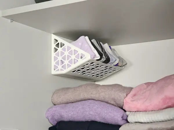 Closet side-wall mounted basket (also IKEA PAX)