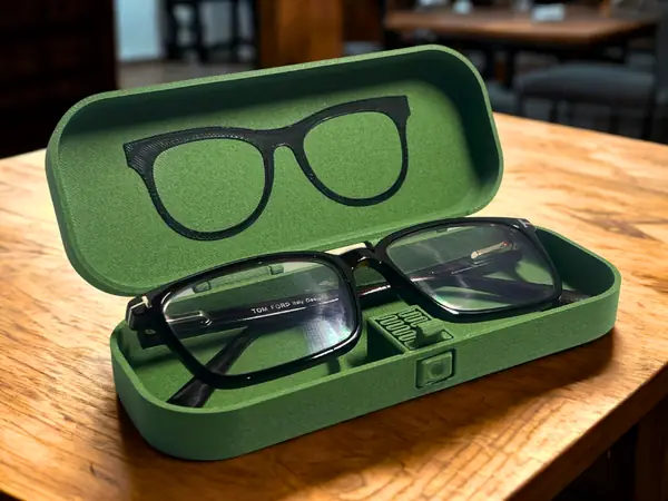 Compact Glasses Case with Spring Button - PIP