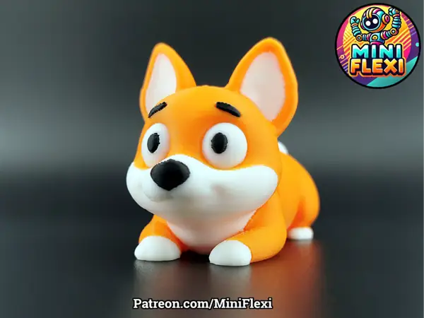 Mini Flexi Corgi - Print-in-Place Articulated