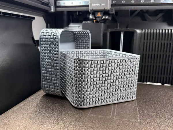 Stackable Rattan Style Organizer Boxes