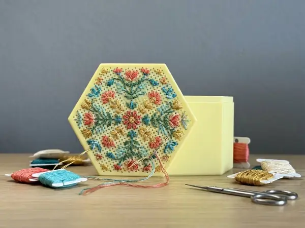 Hexagonal Cross Stitch DIY Box