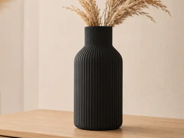 Organic Japandi Ribbed Vase | Vol. 92