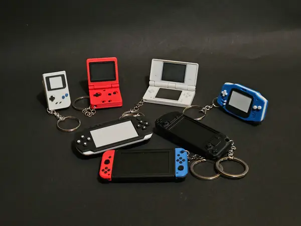 Mini Retro Handheld Keychains 