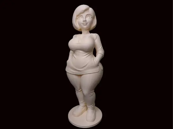 Cartoon Woman -01 - AI Sculpt Series