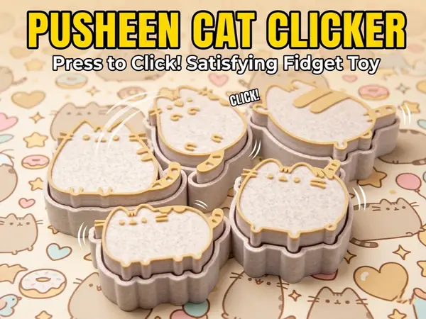 Pusheen Cat Fidget Clickers (5 Designs)