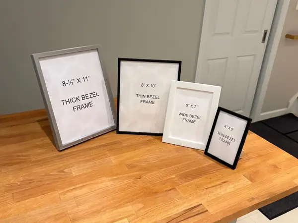 4x6, 5x7, 8x10, 8-1/2x11 & A4 Frames 