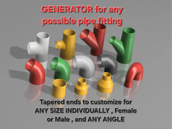 GENERATOR for Pipe, tube, hose fitting ( tapered )