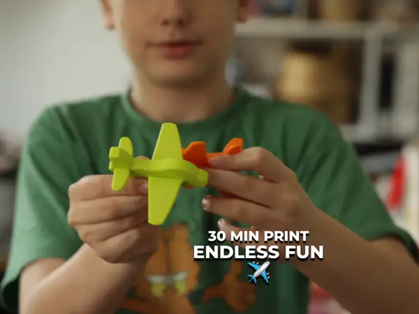 Simple Airplane  30 Min Print | 11g PLA | No Glue
