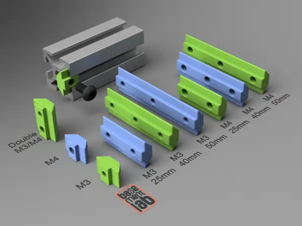 2020 T-Slot Nut M3 / M4 / Double Thread   