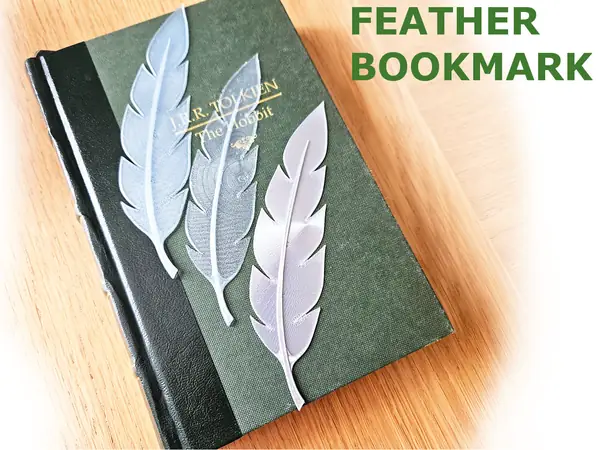 Feather bookmark - thin print