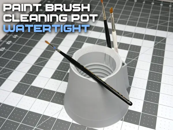 Miniatures Paint Brush Cleaning Pot - watertight